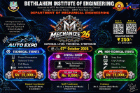 MECHANIZE'26 National Level Technical Symposium Poster